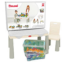 Дитячий набір стіл + стілець + конструктор "Граєм і вчимося" Doloni Toys 04660/10