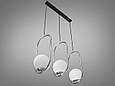Підвісний світильник хром три плафони скандинавський лофт, фото 3