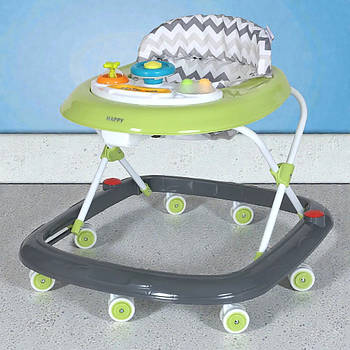 Дитячі ходунки El Camino ME 1049 Happy з музичною світловою панеллю та 5-рівневим регулюванням висоти