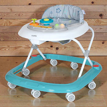 Дитячі ходунки El Camino ME 1049 Happy з музичною світловою панеллю та 5-рівневим регулюванням висоти