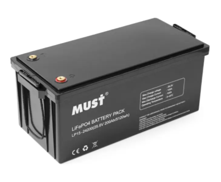 Літієвий акумулятор 200 Аг 24 В MUST LiFePO4 LP15-24200, фото 1