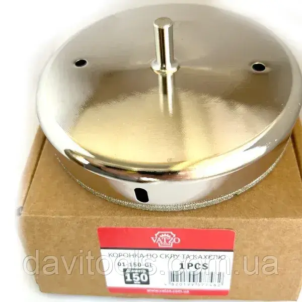 Коронка п/склу та кафелю Vatzo 100 мм, фото 1