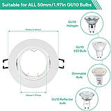 Рамки для точкових світильників Tailcas GU10 білі 230 V поворотні 30° Ø68 мм, 10 шт., фото 2