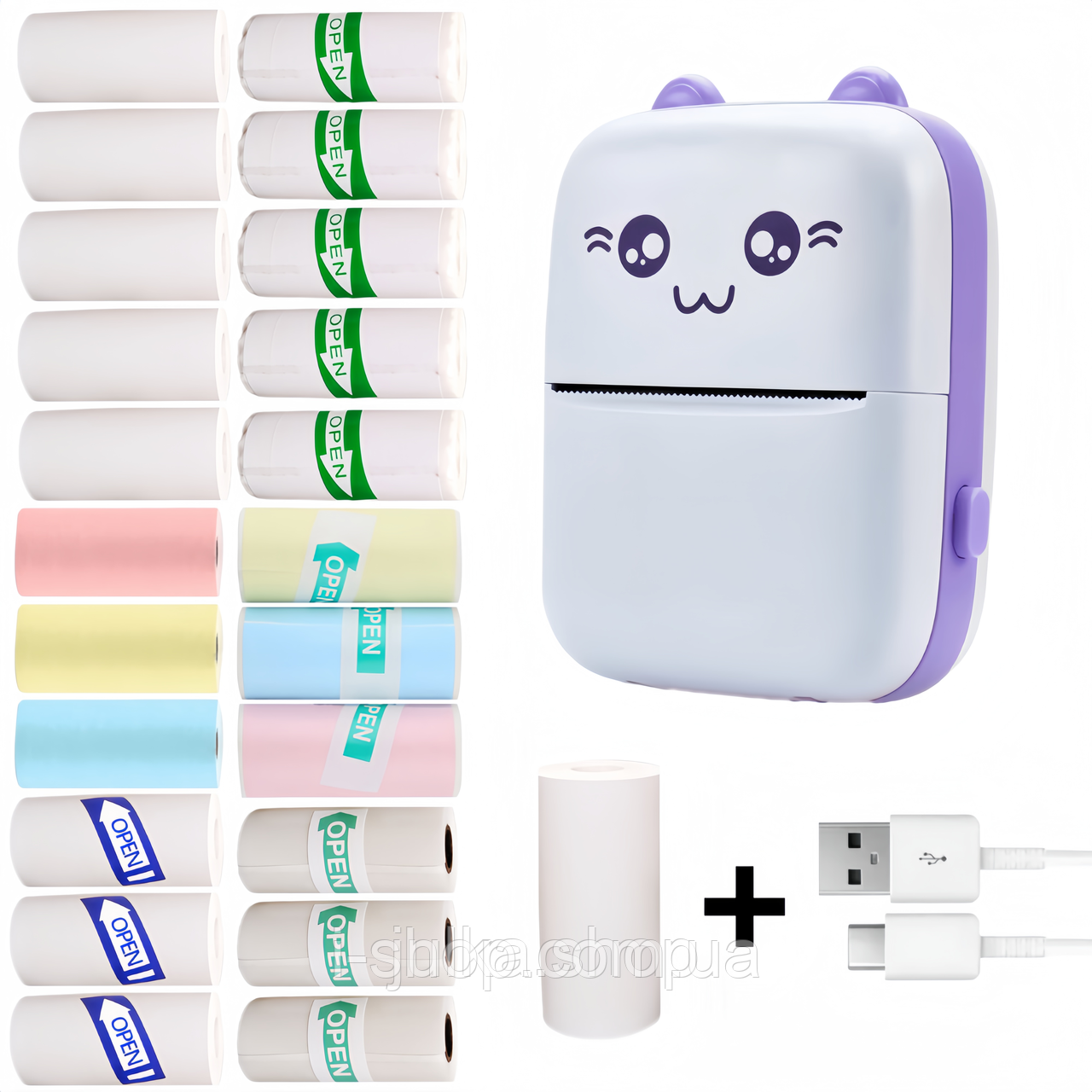 Принтер для смартфона міні принтер для друку фото з телефону мініатюрний принтер bluetooth термопринтер, фото 1