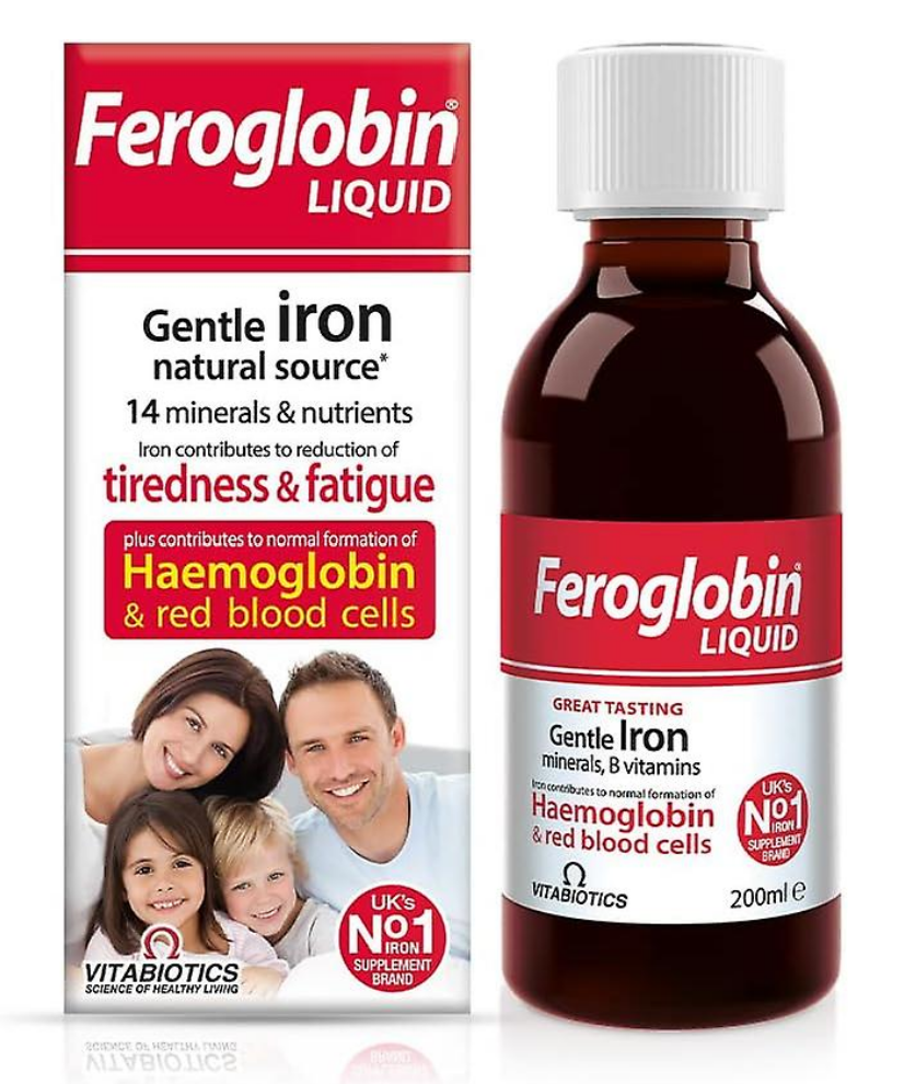 Комплекс вітамінів для всієї родини, Feroglobin B12 Liquid від Vitabiotics, 150 мл., Єгипет, фото 1