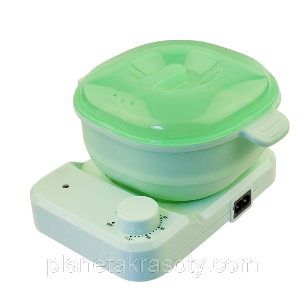 Воскоплав силіконовий з регулятором температури зелений, фото 1