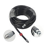 Aim Tools Шланг для очищення зливних труб для миття високого тиску 10M 66FT 160 Bar зі струменевим наплом і 4 адаптерами, фото 3