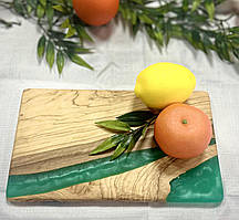 Кухонна дошка з оливкового дерева та епоксидної смоли (28*17)