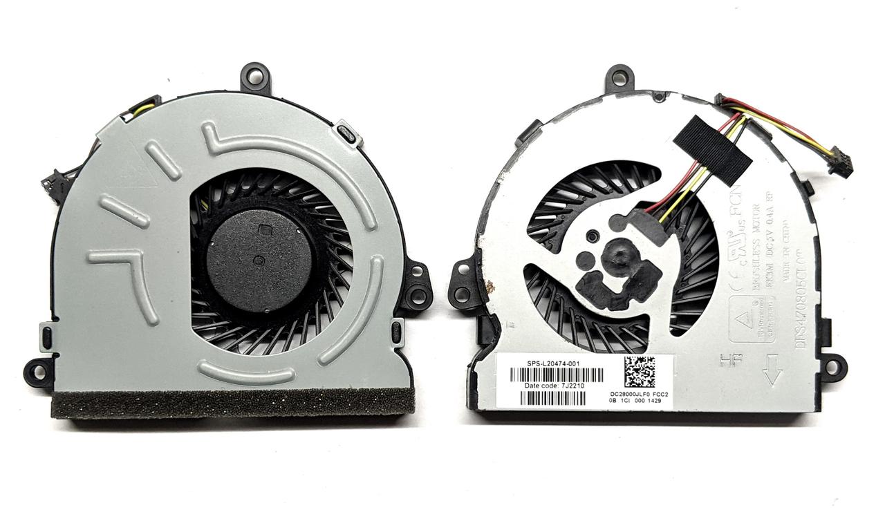 Кулер HP Pavilion 15-DA, 15-DB, 250 G7, 255 G7 L20474-001 DC28000JLF0, фото 1