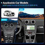 Автомагнітола SIXWIN Android 13 2+64G для Audi A3/S3/RS3 8P, 9" сенсор, CarPlay, Android Auto, WiFi, GPS, Bluetooth, фото 6