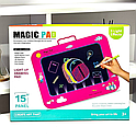 Дитяча дошка - планшет для малювання (затертості на планшеті і трішки пом'яте пакування) 2021-2 світиться в темряві Блакитний, фото 6