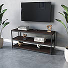 Стелаж поличковий лофт для телевізора з 2 відкритими полицями з ЛДСП Лофт тумби під тв 120 см, фото 5