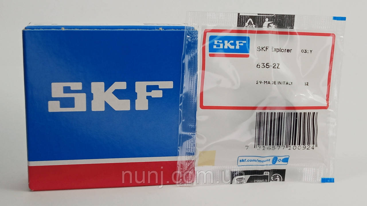 Підшипник 635-ZZ SKF (80035) розміри: 5*19*6 кульковий радіальний, фото 1