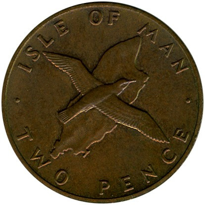 Острів Мен 2 пенси, 1976,79