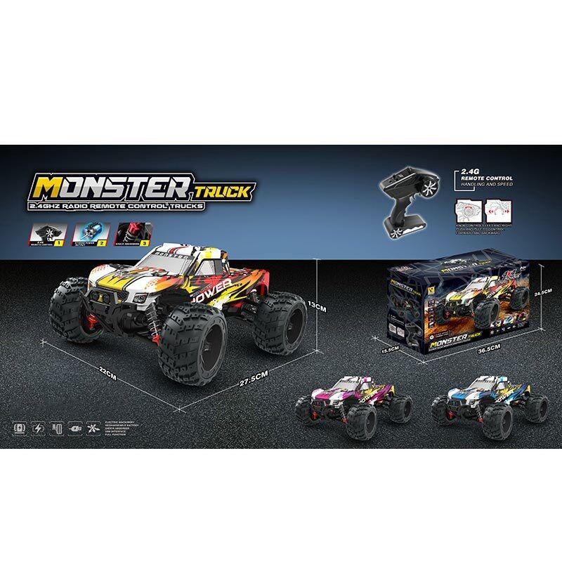 Машина на радіокеруванні на акумуляторі 7,4 V, пульт 2,4 G, масштаб - 1:16, амортизаційні пружини, протиударний корпус, фото 1