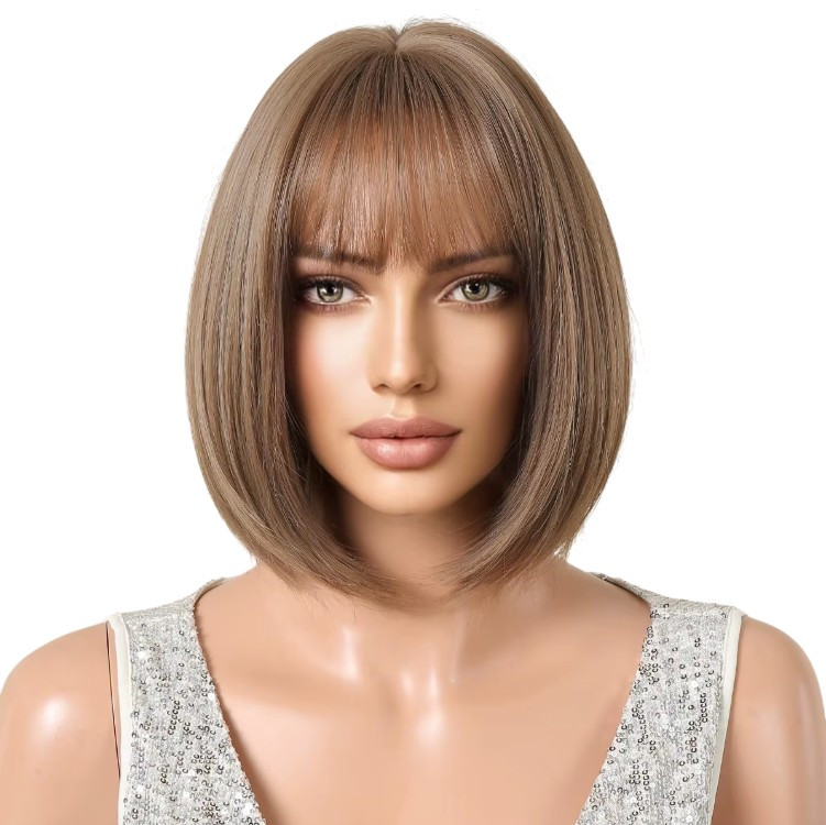 Перука каре каштан, термоволокно VC 1099-1