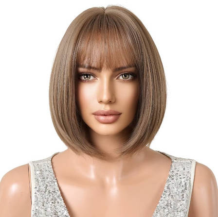 Перука каре каштан, термоволокно VC 1099-1, фото 1