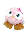 М'яка іграшка сова на присосці рожева м'яка іграшка Совушка Мія 12 см для дітей і подарунка, фото 3