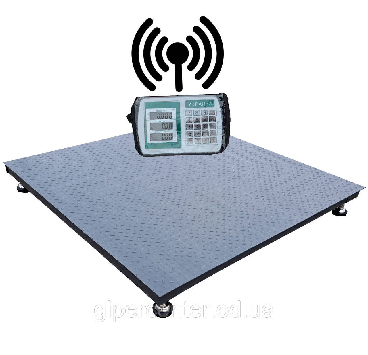 Платформні бездротові ваги на 1000 кг (1000х1000мм)від виробника Горизонт,калькулятор,серія «СТАНДАРТ», фото 1