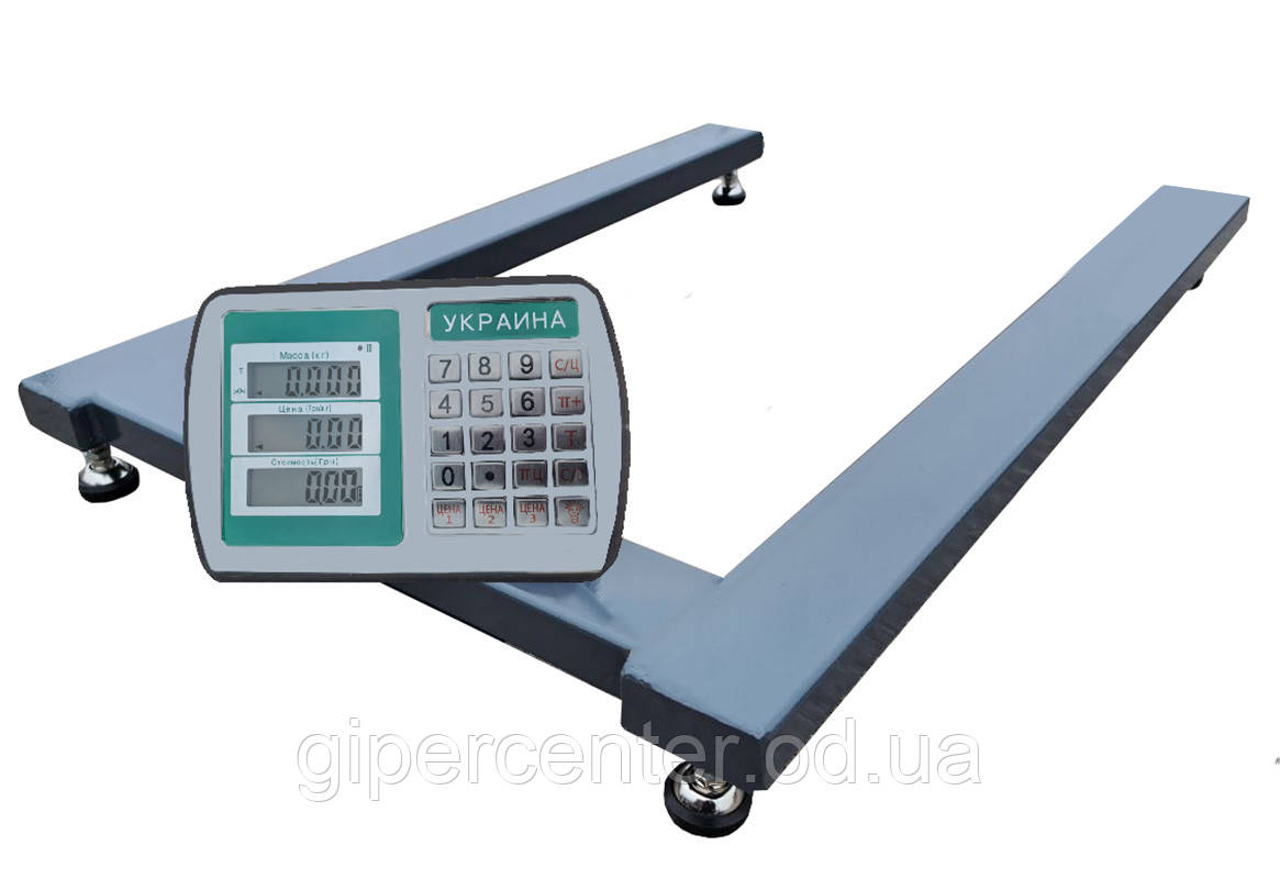 Палетні ваги на 1000 кг (800х1200 мм) від виробника Горизонт, з калькулятором, серія «СТАНДАРТ»