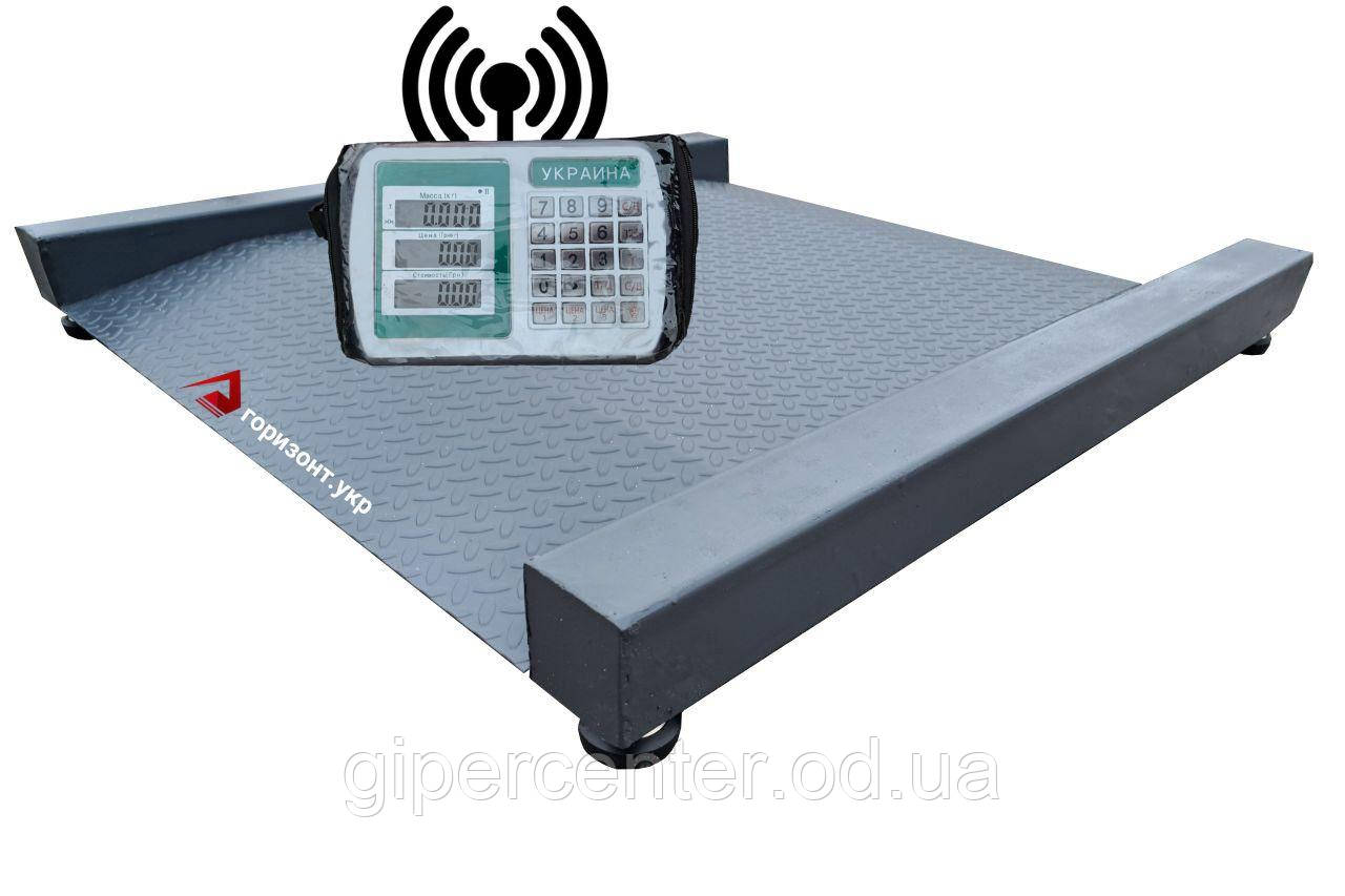 Платформні ваги 600 кг (960х1000 мм) від Горизонт, бездротові, з вбудованими пандусами, фото 1