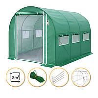 Садова теплиця парник LEOBRO Garden 6м2 2x3м Green Mosquito Door (LB-G108-GRN)