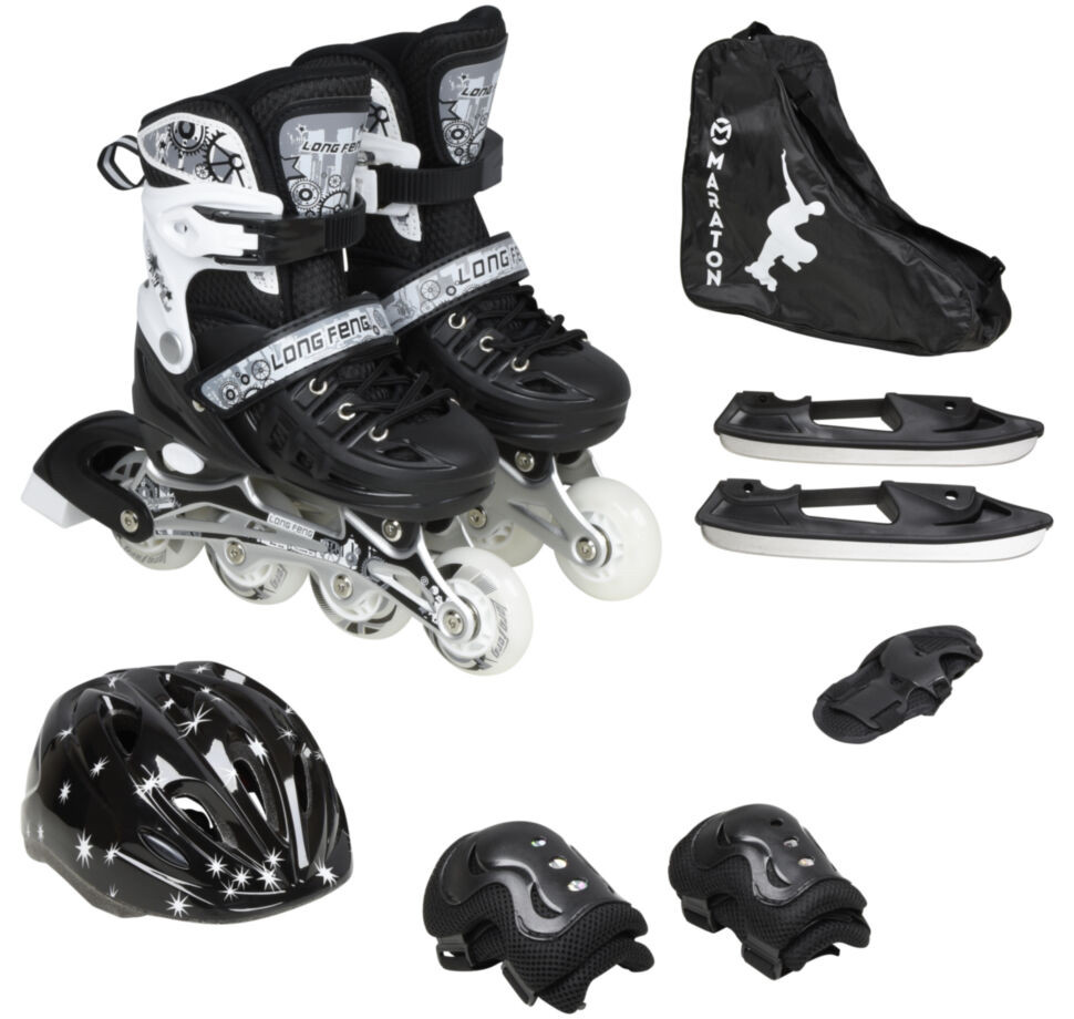 Набір Combo 2in1 Ice S (31-34), ролики для дітей з регулюванням розміру, роликові ковзани, трансформери, фото 1