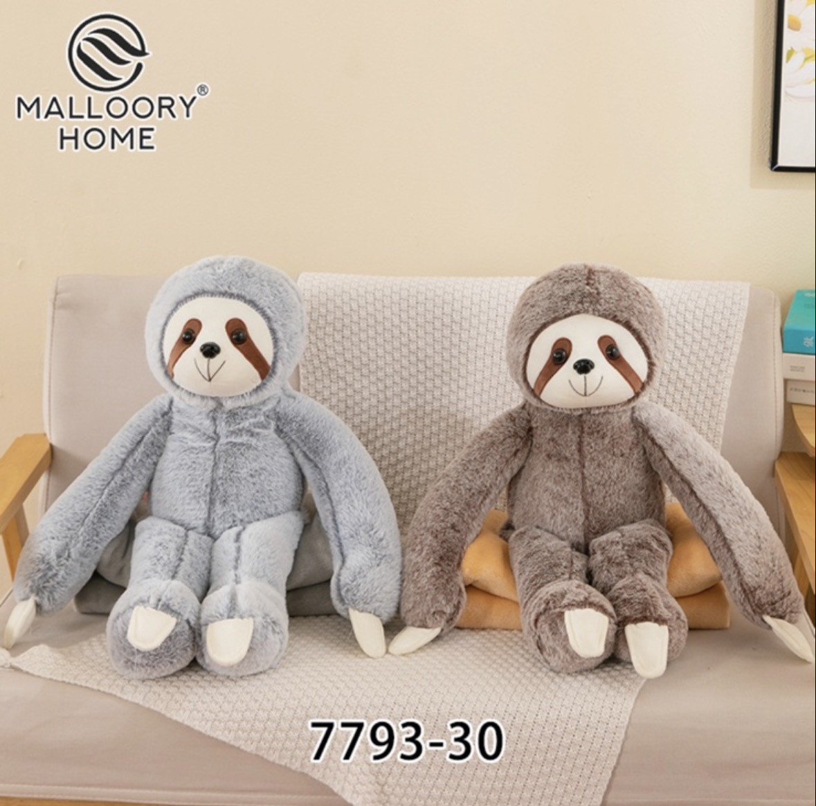 Лінивець  м'яка іграшка з пледом 3в1, іграшка подушка плед, фото 1