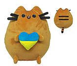 М'яка іграшка кіт Пушин 26см з серцем іграшка Пушин рудий для дітей та подарунка Dreamtoys Україна, фото 3