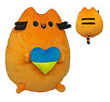 М'яка іграшка кіт Пушин з серцем 26 см оранжевий пушин кіт іграшка для дітей і дорослих Dreamtoys, фото 3