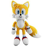 М'яка іграшка Тейлз із Соніка плюшеве лисеня 30 см для дітей і фанатів мультфільму та ігор, фото 3