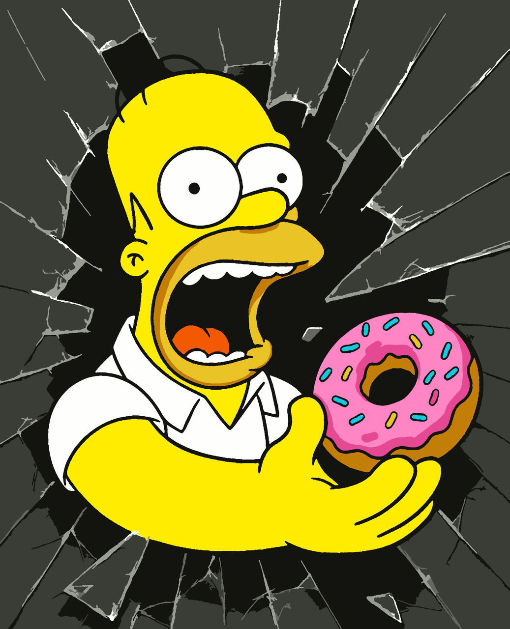 Картини за номерами "Гомер з пончиком" 40*50 см