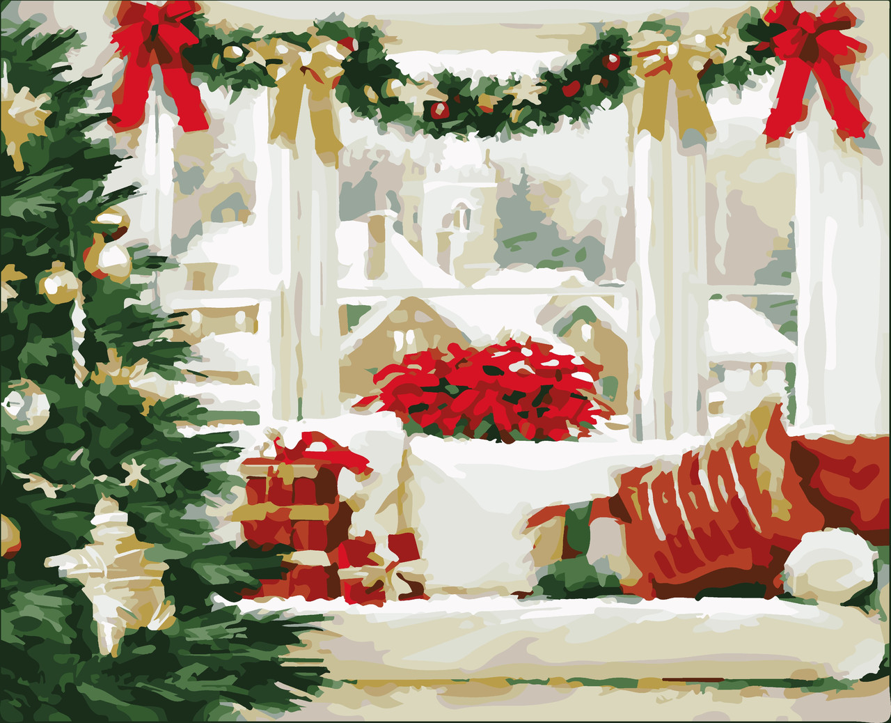 Картини за номерами "Різдвяний ранок" 40*50 см