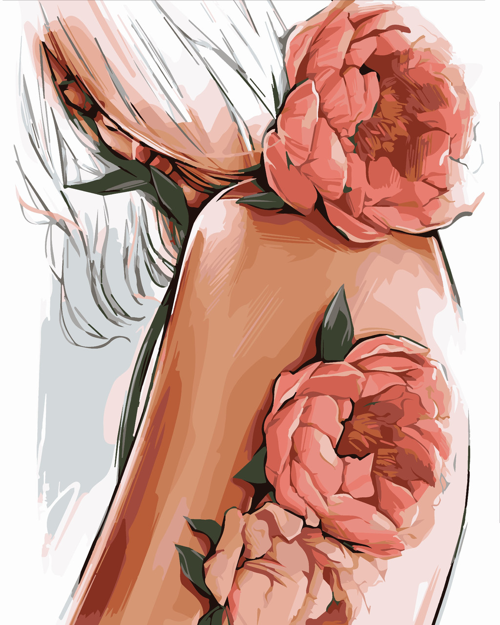 Картини за номерами "Квіткова ніжність" 50*60 см