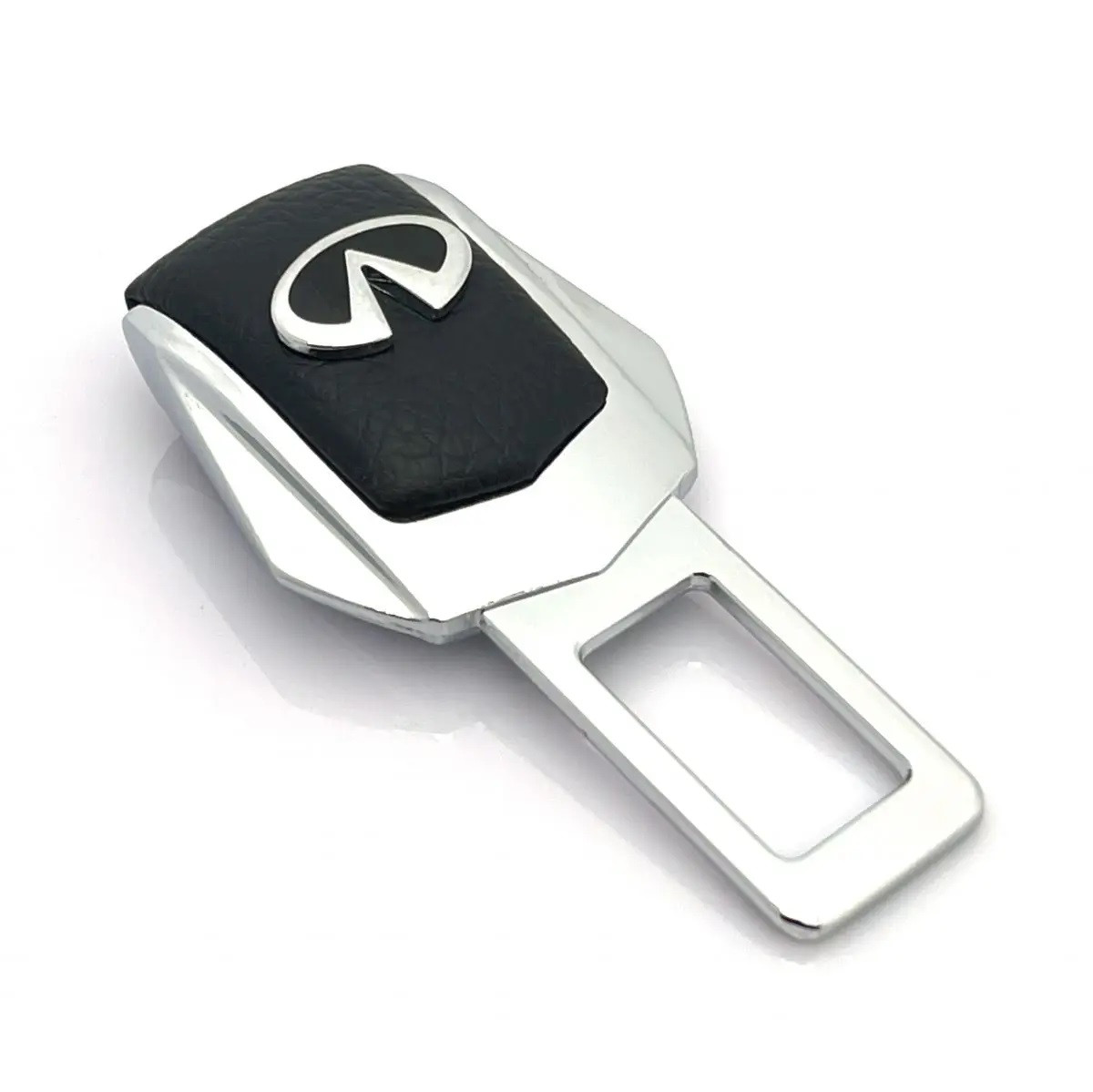 Заглушка ременя безпеки метал "Infinity" (1шт) цинк.сплав + шкіра (тип №2), фото 1