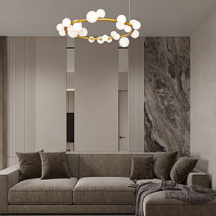 Бронзова люстра «Bubbles» 115см на 24 лампи (918-LP267-24 DDG+WH), фото 2