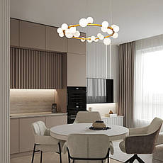 Бронзова люстра «Bubbles» 115см на 24 лампи (918-LP267-24 DDG+WH), фото 3