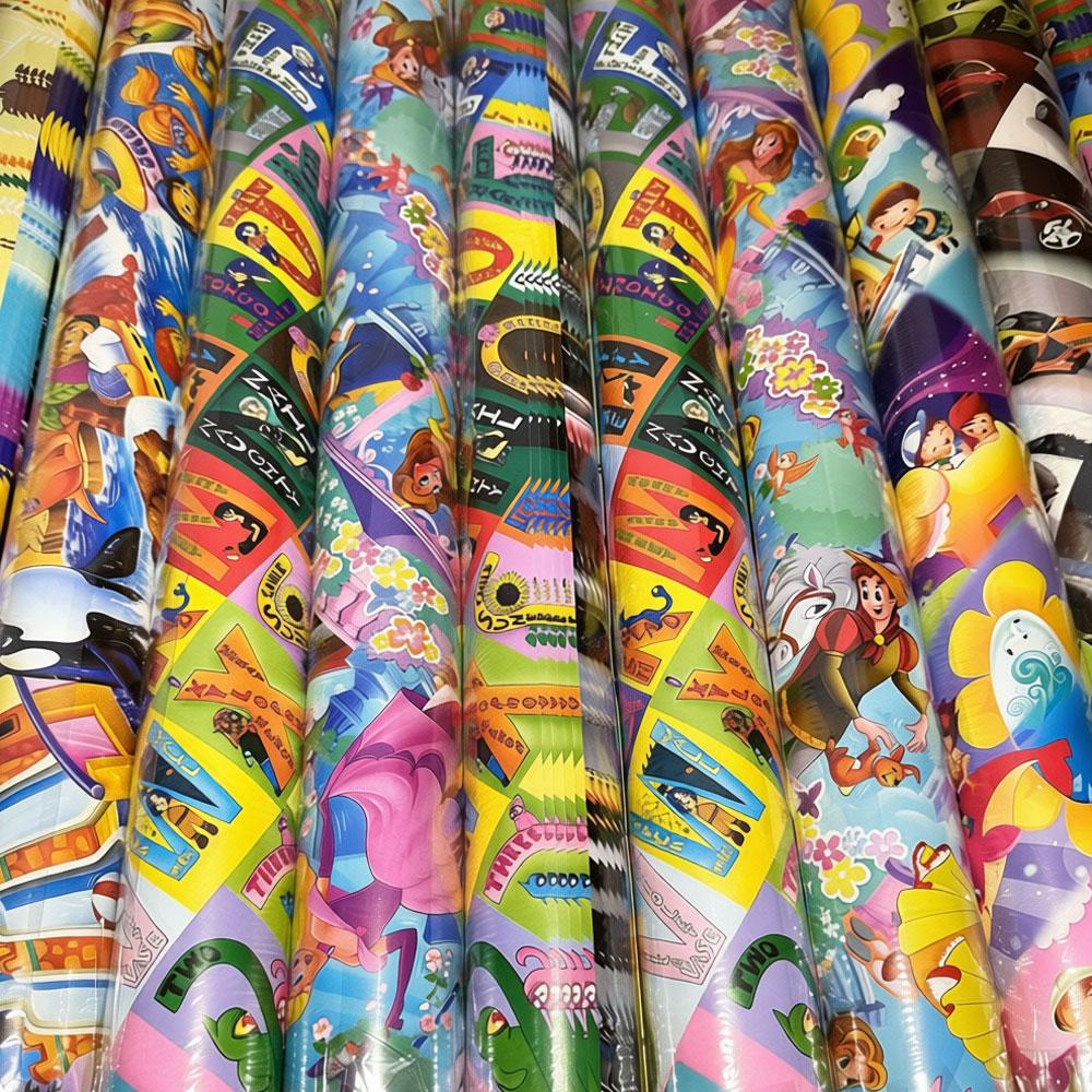 Дитячий пакувальний папір (70×100 см, 25 аркушів, мікс дизайнів), фото 1