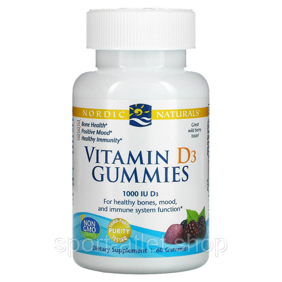 Вітамін D3 Nordic Naturals Vitamin D3 Gummies, 120 жувальних таблеток, фото 1