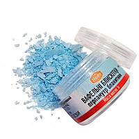 Вафельні блискітки перламутр блакитний 1г