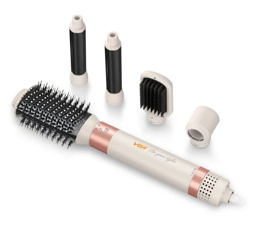 Професійна фен-щітка VGR V-487 Violet 5-в-1 для сушіння укладки та завивання волосся Білий 800 Вт, фото 1
