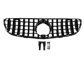 Решітка радіатора Dark Chrome GT на мерседес GLC-клас X253 2015-2019 року, фото 4