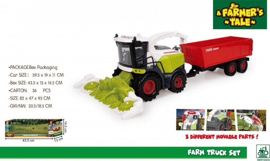 Інтерактивний комбайн з причепом + відвідна труба для дітей 3+