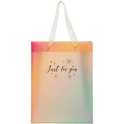 Пакет подарунковий пластиковий 25х19см Just for you -4 (12)