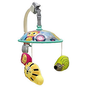 Мобіль-карусель Hola E 298 з 3 текстильними підвісками, м'яка іграшка для розвитку дрібної моторики та координації рухів, надійне