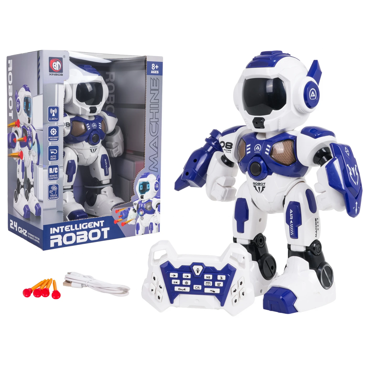 Дитячий багатофункціональний робот Ramiz A08 на дистанційному керуванні + функція стрільби