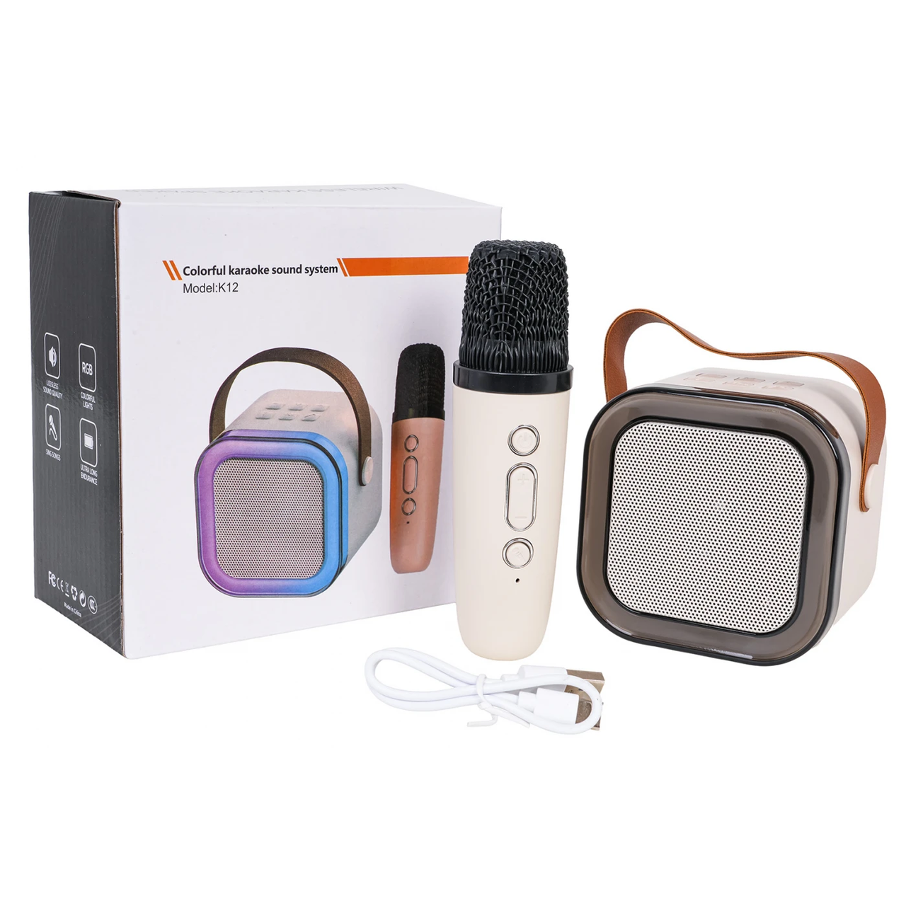 Дитячий караоке мікрофон Ramiz K12 + колонка, фото 1