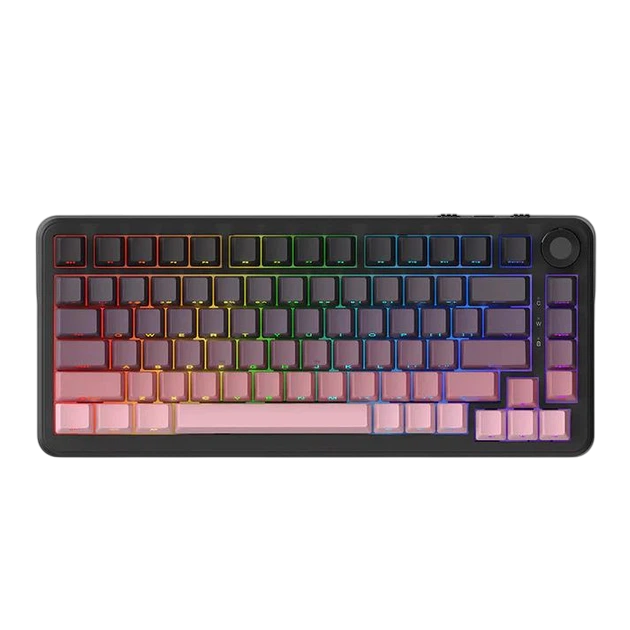 Клавіатура Ajazz AK820 Max Plus Flying Fish Switch Side Printed Blackberry Pink