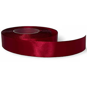 Атласна стрічка для рукоділля Bambi АБ-124, 0.6 см x 23 м, Бордовий , Toyman