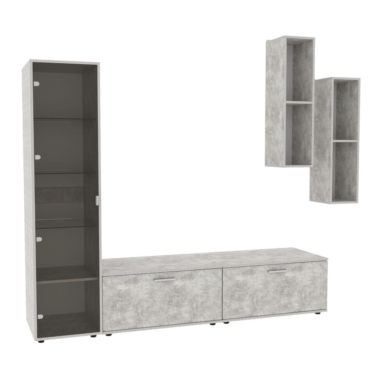 Стінка у вітальню Hugo-2, Антрацит, 2060х520х1700, фото 1